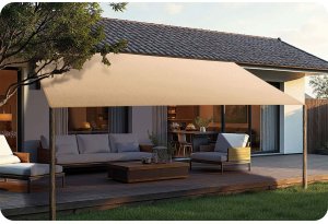 Żagiel przeciwsłoneczny prostokątny 3x4m Plonos PL-885 beżowy 9