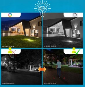 Podwójna Kamera WIFI IP Zewnętrzna Obrotowa 8MPX Detekcja Funkcje AI AUDIO [S-I] 4