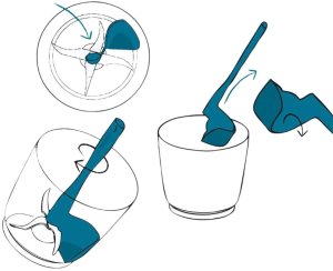 Obrotowa łopatka kopystka do wygarniania składników Thermomix TM5 TM6 TM31 6