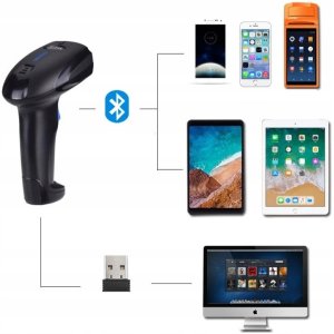 Bezprzewodowy czytnik skaner kodów 1D/2D (QR) YHD-1100DB 2.4Ghz + Bluetooth 5