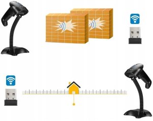 Bezprzewodowy czytnik skaner kodów 1D/2D (QR) YHD-1100DB 2.4Ghz + Bluetooth 9