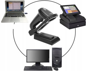 Bezprzewodowy czytnik skaner kodów 1D/2D (QR) YHD-5800DB + stacja bazowa 7