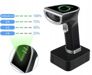 Bezprzewodowy czytnik skaner kodów 1D/2D (QR) YHD-6800DW 2.4GHz + stacja 4