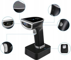 Bezprzewodowy czytnik skaner kodów 1D/2D (QR) YHD-6800DW 2.4GHz + stacja 5