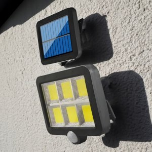 LAMPA SOLARNA LED CZUJNIK RUCHU ZMIERZCHU ZEWNĘTRZNA HALOGEN OGRODOWA PILOT 14