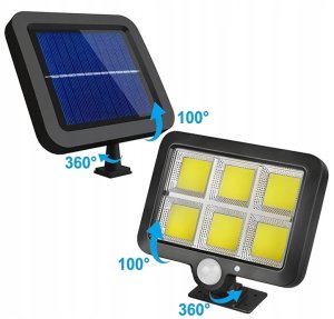 LAMPA SOLARNA LED CZUJNIK RUCHU ZMIERZCHU ZEWNĘTRZNA HALOGEN OGRODOWA PILOT 9