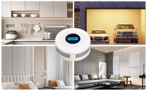 CZUJNIK DYMU I CZADU DETEKTOR TLENKU WĘGLA CO BEZPRZEWODOWY LCD GŁOŚNY 6