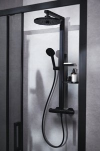 SHOWER SET ALU+ BLACK MATT 5