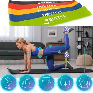 Revity Gumy do ćwiczeń Mini Bands zestaw 5 gum oporowych taśmy fitness 3