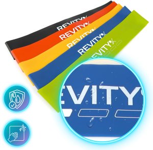 Revity Gumy do ćwiczeń Mini Bands zestaw 5 gum oporowych taśmy fitness 5
