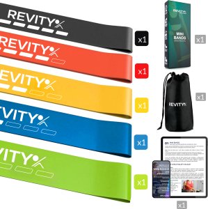 Revity Gumy do ćwiczeń Mini Bands zestaw 5 gum oporowych taśmy fitness 6