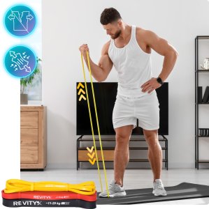 Revity Gumy do ćwiczeń oporowe Power Bands zestaw 3 sztuk 3-29 kg 2