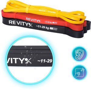 Revity Gumy do ćwiczeń oporowe Power Bands zestaw 3 sztuk 3-29 kg 3