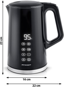 Czajnik elektryczny 1,7l Berdsen BD-71 czarno-srebrny 3