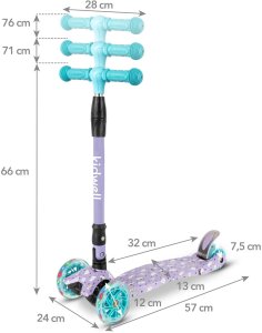 Hulajnoga Kidwell Vento Fioletowy (HUBAVEN02A1) 5