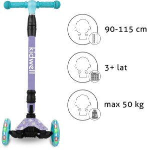 Hulajnoga Kidwell Vento Fioletowy (HUBAVEN02A1) 6