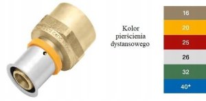 KAN-therm Złączka mosiężna GW ultraPRESS - 26 Rp1KAN-THERM 2