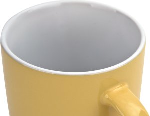 Kubek ceramiczny 400 ml żółto-biały 5