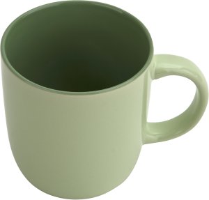 Kubek ceramiczny 400 ml jasno zielony-ciemno zielony 4