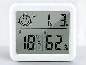 Verk Termometr higrometr zegar kalendarz elektroniczny wewnętrzny bezprzewodowy 3