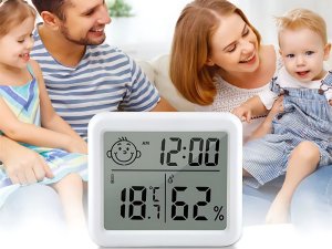 Verk Termometr higrometr zegar kalendarz elektroniczny wewnętrzny bezprzewodowy 9