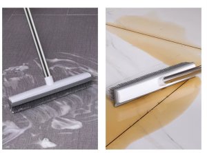 Szczotka miotła gumowa silikonowa do zamiatania z metalowym kijem 120 cm 3