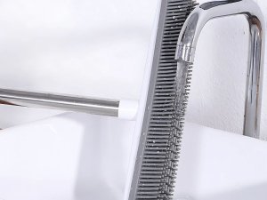 Szczotka miotła gumowa silikonowa do zamiatania z metalowym kijem 120 cm 6