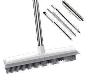 Szczotka miotła gumowa silikonowa do zamiatania z metalowym kijem 120 cm 7