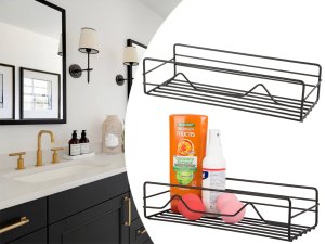 Półka łazienkowa do łazienki pod prysznic prysznicowa loft wisząca metalowa 6