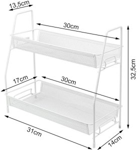 Półka kuchenna organizer kuchenny stojący dwupoziomowy loft na przyprawy 6