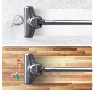 Odkurzacz pionowy bezprzewodowy bezworkowy ręczny 2w1 100w 4 końcówki hepa 10