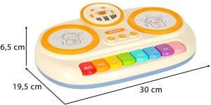 Pianinko organki interaktywne dla dzieci edukacyjne beżowe Kik Sp. z o. o. Sp. k. 13