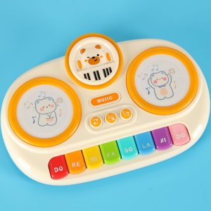 Pianinko organki interaktywne dla dzieci edukacyjne beżowe Kik Sp. z o. o. Sp. k. 10