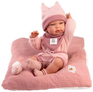 Llorens 73818 Lalka winylowa Bobas 40 cm z poduszką 2