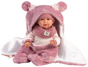 Llorens 74130 Lalka bobas płacząca Mimi 42 cm z kocyko-przewijakiem 1