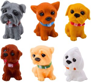 Zestaw Figurek Urocze Pieski Szczeniaczki Gumowe 8cm 6szt LEAN Toys 1