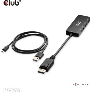 Club 3D CLUB3D CSV-7330 huby i koncentratory DisplayPort 2