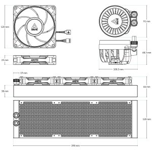 Chłodzenie wodne Arctic Liquid Freezer III Pro 360 (ACFRE00180A) 8