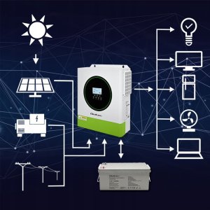 Hybrydowy Inwerter solarny Off-Grid 3500W | 100A | 24V | MPPT |  BMS | opcja Wi-Fi | Sinus | Power Factor 1.0 5