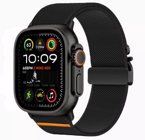 TECH-PROTECT NYLON CLASP APPLE WATCH 6 / 7 / 8 / 9 / 10 / SE / ULTRA 1 / 2 (44 / 45 / 46 / 49 MM) BLACK 2