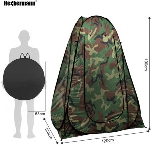 Heckermann Namiot plażowy przebieralnia turystyczna przenośna toaleta kemping Moro 120cm 4