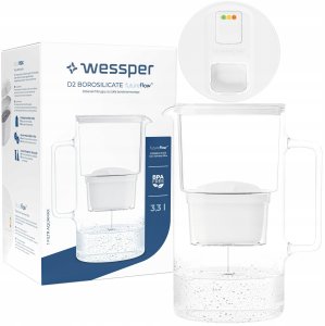 Dzbanek filtrujący Wessper Dzbanek Wessper D2 Borosilicate FutureFlow Aquamax (WES201-FF-WH) 8