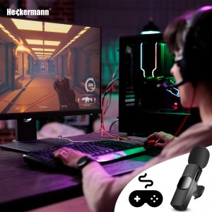 2x Mikrofon bezprzewodowy Heckermann K10 do telefonu USB-C 4