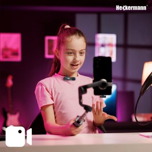 2x Mikrofon bezprzewodowy Heckermann K10 do telefonu USB-C 5