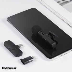 2x Mikrofon bezprzewodowy Heckermann K10 do telefonu USB-C 7