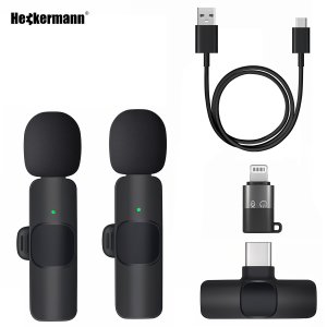 2x Mikrofon bezprzewodowy Heckermann K10 do telefonu USB-C 9