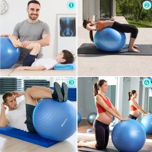 Revity Piłka gimnastyczna do ćwiczeń rehabilitacyjna do treningu fitness 65 cm 2