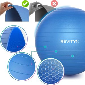 Revity Piłka gimnastyczna do ćwiczeń rehabilitacyjna do treningu fitness 65 cm 3