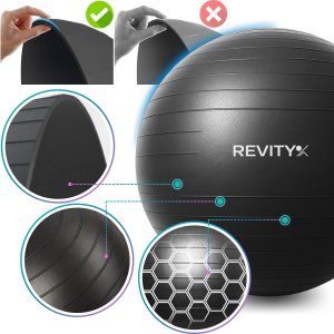 Revity Piłka gimnastyczna do ćwiczeń rehabilitacyjna do treningu fitness 65 cm 4
