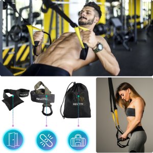 Taśmy do ćwiczeń TRX Gravity Tainer podwieszane pasy treningowe z akcesoriami 3